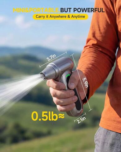 Compressed Air Duster, 170,000 RPM Electric Air Duster with Brushless Motor, 4-Speed Cordless Rechargeable Air Blower for Keyboard, PC, Car - Electronics, Canned Air Alternative in Saudi Arabia