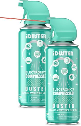 Compressed Canned Air Duster for Computer - iDuster Disposable Electronic Keyboard Cleaner for Cleaning Duster, 2PCS(3.5oz) in Saudi Arabia