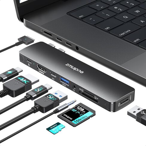 USB C Docking Station Dual Monitor Laptop Docking Station with 2 HDMI DP 8K | 15 in 1 Docking Station 3 Monitors with 100W PD 6 USB A/C Ports Button USB C Hub Multiport Adapter for Dell HP Windows Laptop in Saudi Arabia
