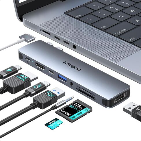 USB C Docking Station Dual Monitor Laptop Docking Station with 2 HDMI DP 8K | 15 in 1 Docking Station 3 Monitors with 100W PD 6 USB A/C Ports Button USB C Hub Multiport Adapter for Dell HP Windows Laptop in Saudi Arabia