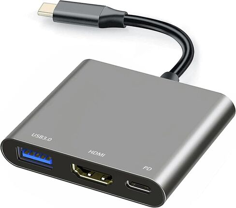 USB C to HDMI Multiport Adapter with Charging Port, HDMI to USB C Hub Adapter for Monitor to Laptop, USB-C to USB 3.0 Adapter 10Gbps, USBC HDMI Adapter 4K Converter for Mac iPad pro MacBook Chromebook in Saudi Arabia