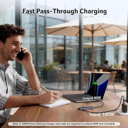 موزع USB C 6 في 1 من Acer بسرعة 10 جيجابت في الثانية، ومحول USB C إلى HDMI بسرعة 4K عند 60 هرتز | 2*USB-C 3.2، 1*USB A 3.2، 1*USB 2.0 بيانات، منفذ PD 100 وات، مقسم متعدد المنافذ من النوع C لأجهزة الكمبيوتر المحمول/ MacBook Neo/Air/Pro، iPad Pro in Kuwait