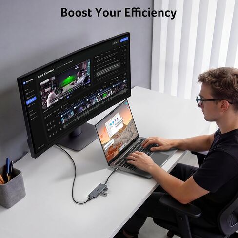 موزع USB C 6 في 1 من Acer بسرعة 10 جيجابت في الثانية، ومحول USB C إلى HDMI بسرعة 4K عند 60 هرتز | 2*USB-C 3.2، 1*USB A 3.2، 1*USB 2.0 بيانات، منفذ PD 100 وات، مقسم متعدد المنافذ من النوع C لأجهزة الكمبيوتر المحمول/ MacBook Neo/Air/Pro، iPad Pro in Kuwait