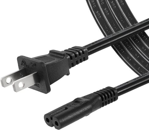 6 ft AC Power Cord Compatible with TCL Roku Smart LED LCD HD TV | UL Listed Universal 2 Prong Power Cable Replacement in Saudi Arabia