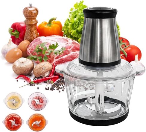 Food Processor, Electric Food Chopper with Meat Grinder & Vegetable Chopper, with Powerful 450W Copper Motor, 5L Bowl Capacity in Saudi Arabia