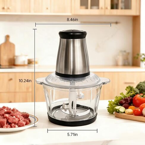 Food Processor, Electric Food Chopper with Meat Grinder & Vegetable Chopper, with Powerful 450W Copper Motor, 5L Bowl Capacity in Saudi Arabia