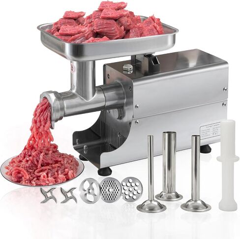 OKF Meat Grinder #8, 304 Stainless Steel Electric Meat Grinder, 2800W Max Commercial Meat Grinder, Meat Grinders for Home Use with 2 Blades, 3 Plates, 3 Stuffing Tubes in Saudi Arabia