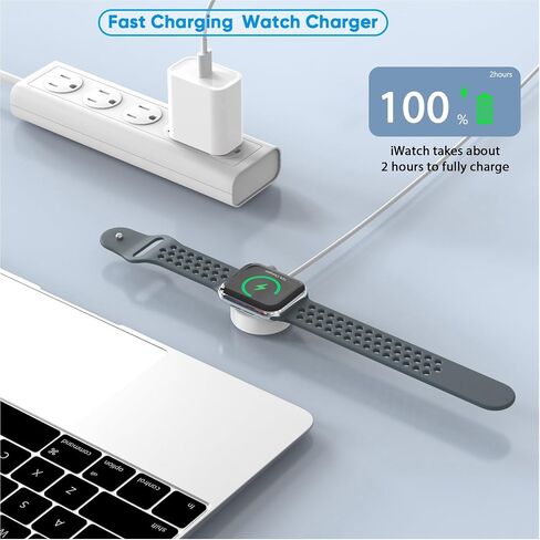Fast Charging for Apple Watch Charger,2Pack PD USB C Fast iWatch Charger Block with 6FT Magnetic Wireless Cable for iWatch Charging Compatible with Apple Watch Series 11/10/9/8/7/6/SE2/5/4/3/2/1/Ultra in Saudi Arabia