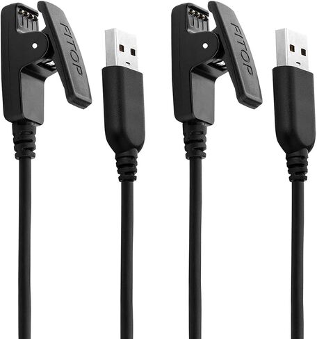 2Pack Charging Cable Compatible with Garmin Lily/Lily2/Approach S20/G10 Forerunner 235/35/64/230/630/645/645 Music/735XT/Vivomove HR Watch（120cm+120cm） in Saudi Arabia