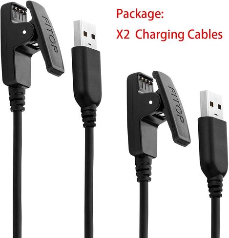 2Pack Charging Cable Compatible with Garmin Lily/Lily2/Approach S20/G10 Forerunner 235/35/64/230/630/645/645 Music/735XT/Vivomove HR Watch（120cm+120cm） in Saudi Arabia