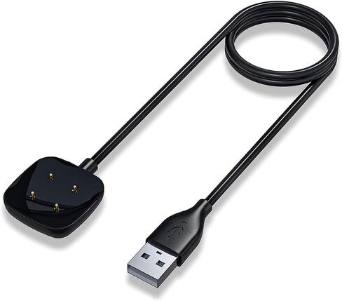 Maledan Compatible with Fitbit Sense & Fitbit Versa 4 Charger Replacement USB Charging Cable Dock Stand for Sense 2/Sense/Versa 4/Versa 3 Smartwatch, 2 Pack 3.3Ft Durable Portable Charger Dock Cord in Saudi Arabia