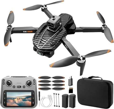 A16 GPS Drones with 4K Camera for Adults EIS, Drone with 4.5" HD Screen | GPS Follow & Auto Return & Obstacle Avoidance, Long Range Transmission, 3 Speed Adjustable, 60 Mins Flight Time, Under 249g in Saudi Arabia