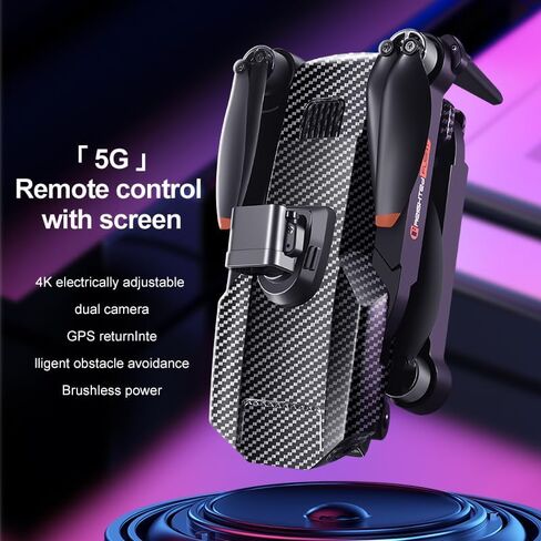 K919M GPS Drones with Camera for Adults 4K, RC Drones with 4.5" HD Screen | GPS Follow & Auto Return, Long Range Transmission, 60 Mins Flight Time, Brushless Motor, Under 249g in Saudi Arabia