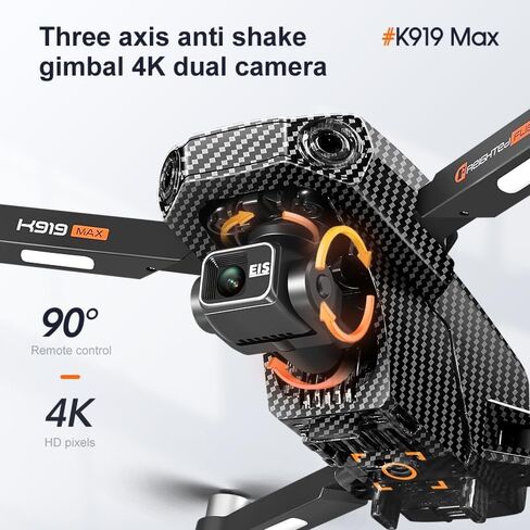 K919M GPS Drones with Camera for Adults 4K, RC Drones with 4.5" HD Screen | GPS Follow & Auto Return, Long Range Transmission, 60 Mins Flight Time, Brushless Motor, Under 249g in Saudi Arabia