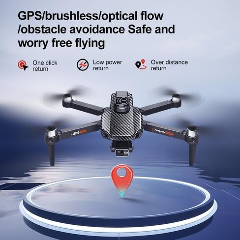 K919M GPS Drones with Camera for Adults 4K, RC Drones with 4.5" HD Screen | GPS Follow & Auto Return, Long Range Transmission, 60 Mins Flight Time, Brushless Motor, Under 249g in Saudi Arabia