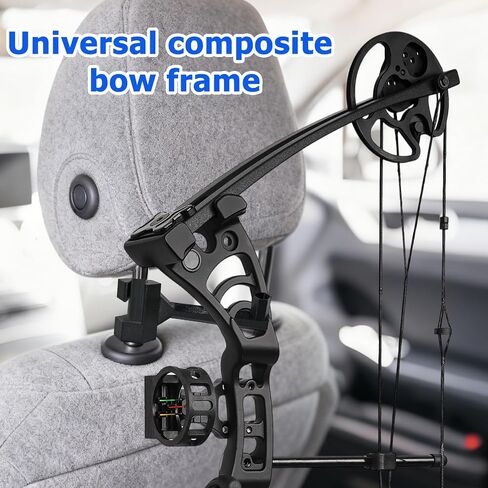 2-Pack Universal Bow Hanger for Truck & SUV, Quick Tool-Free Installation Headrest Bow Holder, Heavy-Duty Protective Compound Bow Rack for Secure Vehicle Storage & Hunting Transport in Saudi Arabia