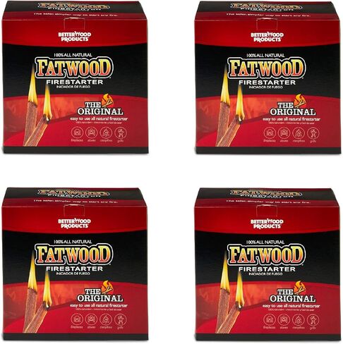 Better Wood Products Fatwood Fire Starter Sticks & Campfires, 50 lbs | Fireplace, Firewood Starters for Indoor and Outdoor Use, Perfect for BBQ, Camping, Stove, Pit, and Chimney in Saudi Arabia