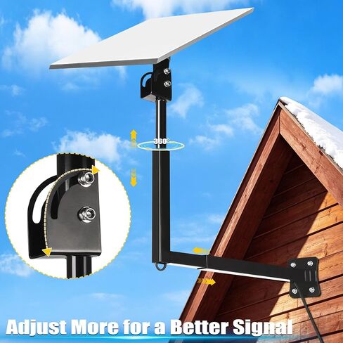 360°Adjustable Telescoping Starlink Pole Mount | Starlink Mount for Starlink Standard 4/4X/Gen 3, Starlink Long Wall Mount in Saudi Arabia