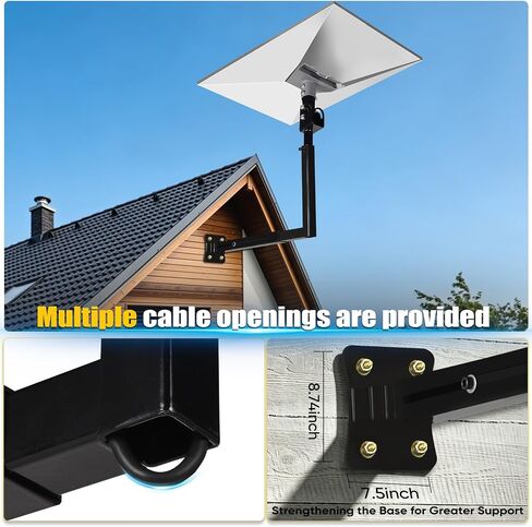 360°Adjustable Telescoping Starlink Pole Mount | Starlink Mount for Starlink Standard 4/4X/Gen 3, Starlink Long Wall Mount in Saudi Arabia