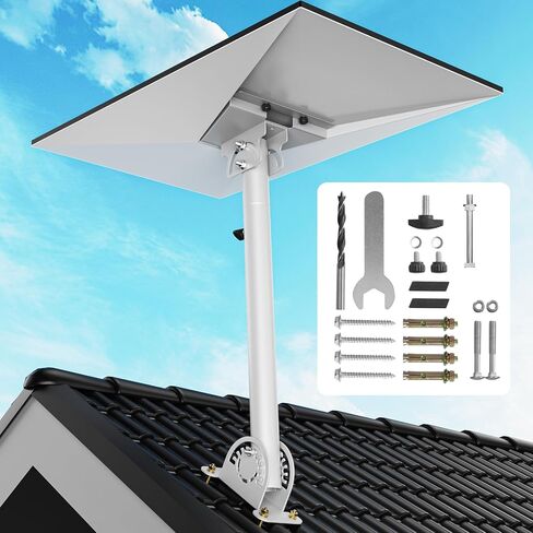 Starlink Gen 3/4/4X Mount Kit, 360° Heavy Duty Adjustable Pivot Mount, for eave, Wall , Roof Mount and Pole Mount Compatible with Starlink V3/V4 Standard Dish(White) in Saudi Arabia