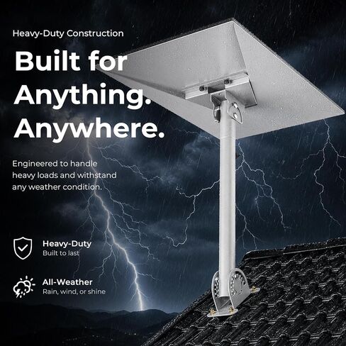 Starlink Gen 3/4/4X Mount Kit, 360° Heavy Duty Adjustable Pivot Mount, for eave, Wall , Roof Mount and Pole Mount Compatible with Starlink V3/V4 Standard Dish(White) in Saudi Arabia