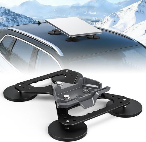 Starlink Mini Magnetic Mount, 320LBS Starlink Mini X Mount – Aluminum Starlink Mini Magnetic Roof Mount for Car Truck RV Boat – Secure Starlink Mini Mount for High-Speed Driving Black in Saudi Arabia
