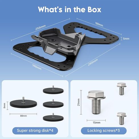 Starlink Mini Magnetic Mount, 320LBS Starlink Mini X Mount – Aluminum Starlink Mini Magnetic Roof Mount for Car Truck RV Boat – Secure Starlink Mini Mount for High-Speed Driving Black in Saudi Arabia