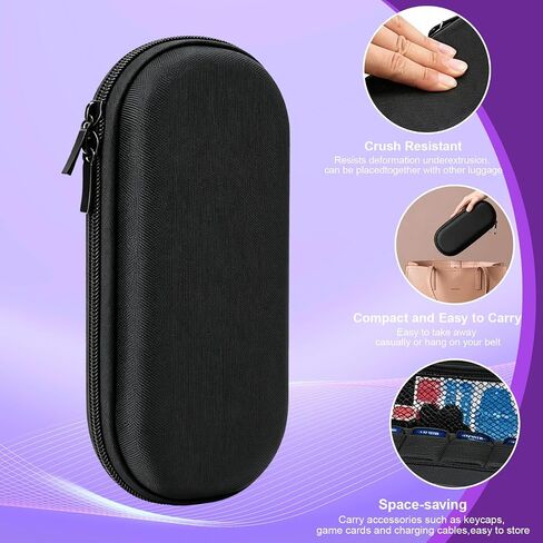 حقيبة تخزين Gevanmies لجهاز PSP 2000/3000، حقيبة حمل محمولة للسفر مع غطاء حماية شفاف، جزء داخلي مضاد للصدمات، حزام معصم وتصميم سحاب مزدوج in Kuwait