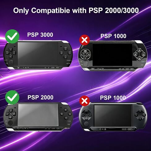 حقيبة تخزين Gevanmies لجهاز PSP 2000/3000، حقيبة حمل محمولة للسفر مع غطاء حماية شفاف، جزء داخلي مضاد للصدمات، حزام معصم وتصميم سحاب مزدوج in Kuwait