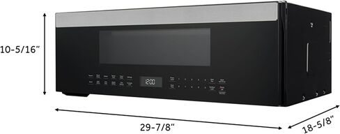 GE Profile 30" Over-the-Range Low Profile Microwave, 1.2 Cu. Ft., 1000 Watts, 400 CFM Hood Vent, LED Lighting, Auto Defrost, Installer-Friendly, Stainless Steel, UVM9125STSS in Saudi Arabia