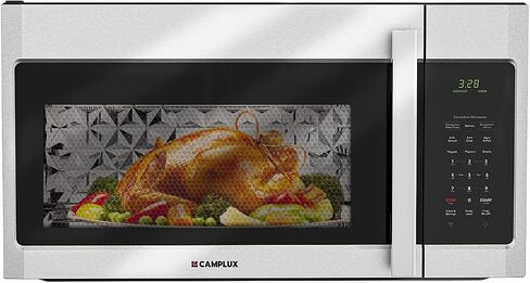 CAMPLUX 30" Convection Over-the-Range Microwave Oven, 1.5 Cu. Ft. Stainless Steel OTR Microwave with 300 CFM Venting, Bake & Roast Like a Real Oven, Low Noise Design in Kuwait
