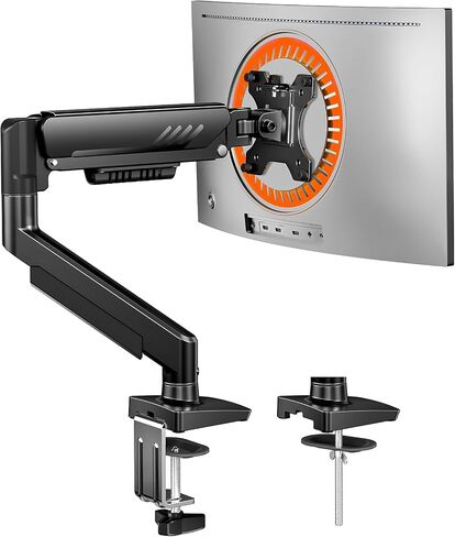 ErGear Single Monitor Arm, Fully Adjustable Monitor Mount for 13–34 Inch Screens, Fast Install Computer Monitor Stand with Tool-Free VESA Mount, Cable Management, Holds 19.8 lbs, Max VESA 100x100mm in Kuwait