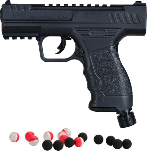 Beeman Protect BP50 .50 Caliber Black Projectile Launcher CO2 Powered Air Pistol with 8 Pepper Balls and 8 Steel Balls - Non Lethal, Home & Personal Defense in Saudi Arabia