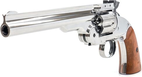 Airgun Schofield No. 3 Revolver .177 Ammo BB/Pellet Co2 Revolver Nickle Finish in Saudi Arabia