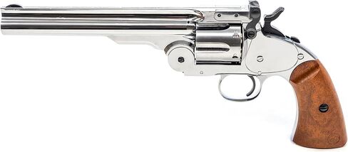 Airgun Schofield No. 3 Revolver .177 Ammo BB/Pellet Co2 Revolver Nickle Finish in Saudi Arabia