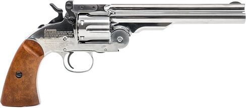 Airgun Schofield No. 3 Revolver .177 Ammo BB/Pellet Co2 Revolver Nickle Finish in Saudi Arabia