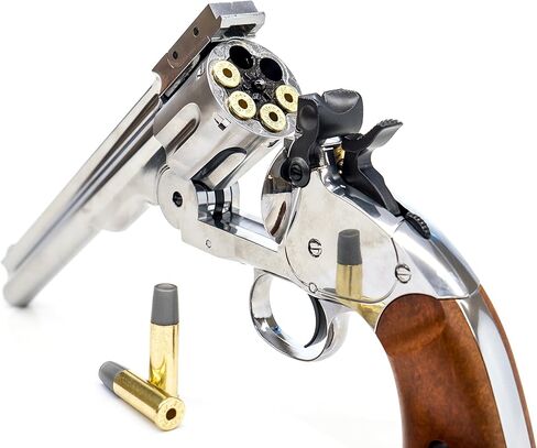 Airgun Schofield No. 3 Revolver .177 Ammo BB/Pellet Co2 Revolver Nickle Finish in Saudi Arabia