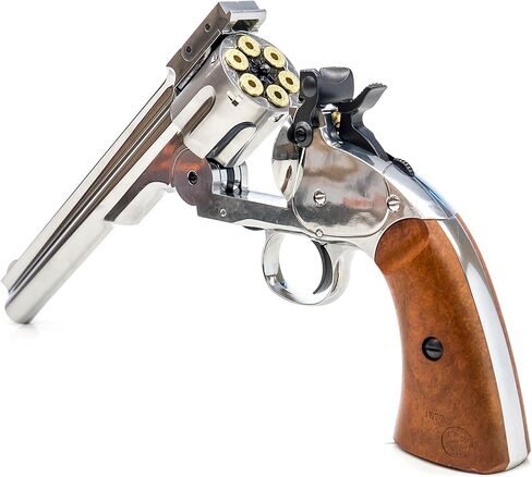 Airgun Schofield No. 3 Revolver .177 Ammo BB/Pellet Co2 Revolver Nickle Finish in Saudi Arabia