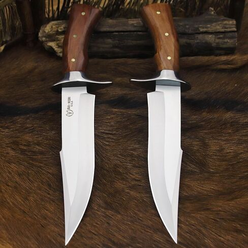 BA-KOR 4mm 9CR18MOV steel (13IN) Bowie knife + sheath & (5.9IN) cerium igniter, suitable for outdoor hunting, camping, survival, EDC tool knife in Saudi Arabia