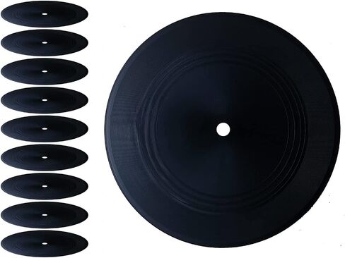 MINI ZOZI 12 inch Black Blank Vinyl Records Fake 10 PCS Aesthetic | Indie Aesthetic Room Decor or Home Decor on Wall for Bedroom or Living Room Music Studio Hip Hop Decorative Discos in Saudi Arabia