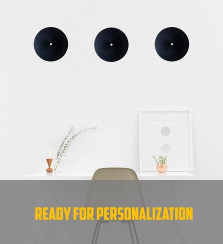MINI ZOZI 12 inch Black Blank Vinyl Records Fake 10 PCS Aesthetic | Indie Aesthetic Room Decor or Home Decor on Wall for Bedroom or Living Room Music Studio Hip Hop Decorative Discos in Saudi Arabia