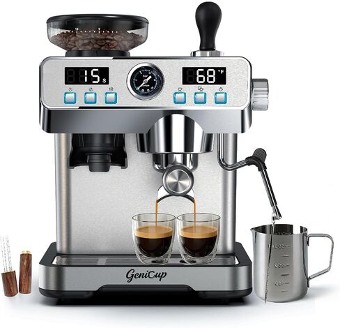 Espresso Machine with Grinder 20 Bar with 68oz Water Tank Cold Brew | Professional Expresso Coffee Machines for Home Customizable 194℉-203℉ Temp Control Espresso Maker All-in-One Coffee Maker in Saudi Arabia