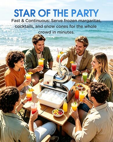 Commercial Snow Cone Machine, 440LB/H Professional shaved ice machine, 350W Electric Ice Crusher, Silver Stainless Steel, Fluffy Shave Ice Machines for Home, Parties, Dessert Shops & Bars in Saudi Arabia