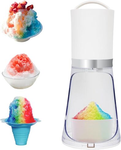 Shaved Ice Machine，Electric Crusher, Home Snow Cone Machine，2 Ice Molds | 2 Reusable Ice Mold Cups for Kids Parties, Family Gatherings, Snow Cones & Gifts, Easy Use, Stainless Steel Ice Shaver Blades in Saudi Arabia