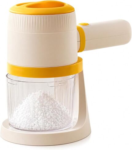 Electric Snow Cone Shaved Ice Machine, Handheld Shaved Ice & Slushy Maker, Premium Portable Ice Shaver Slushie Machine, 1-year Manufacturer’s Warranty, Yellow in Saudi Arabia
