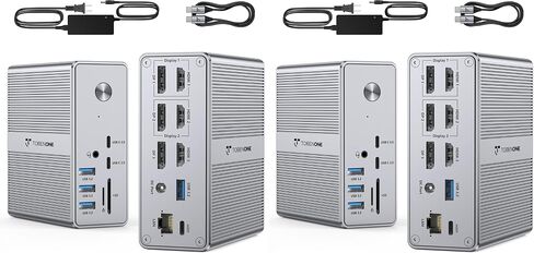 TobenONE DisplayLink Docking Station 3 Monitors with 120W Power Adapter in Kuwait