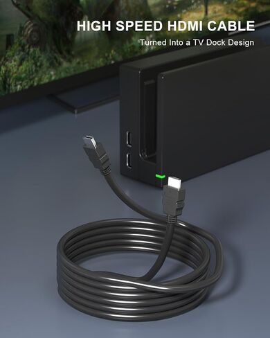 Dock Station for Switch/Switch OLED, Replacement 3-in-1 TV Dock Set with Original IC Module, AC Charger & High-Speed HDMI Cable for 1080P HD Output & Console Charging（Not Compatible with Switch 2） in Saudi Arabia