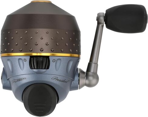بكرة Pflueger President Spincast، بكرة صيد مقاس 10، موضع المقبض الأيمن/الأيسر، بكرة ألومنيوم، نظام سحب القرص in Kuwait