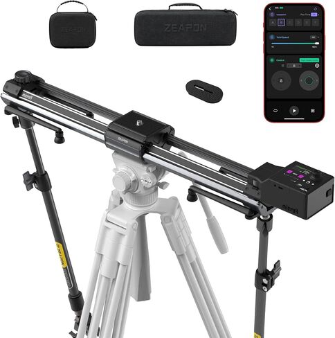 Zeapon Micro4 E700 Double Distance Motorized Camera Slider, High-Speed Low Noise Motor 10-26Lbs Payload, 30''/77cm Compact Slider with Carrying case, LCD Screen, App Control, Smooth Damping Design in Saudi Arabia