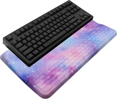 Computer Keyboard Stand with Wrist Rest, Ergonomic Tilted Keyboard Holder - Keyboard Riser with Wrist Pad - Keyboard Tray Support for Office Home - Black in Kuwait